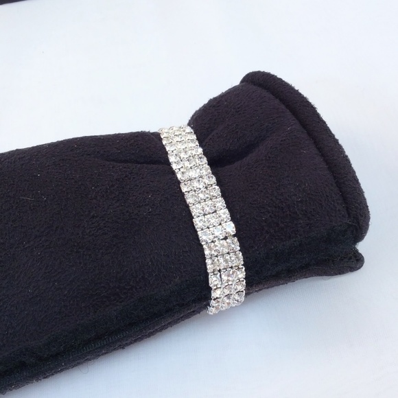 SALE $15 Rhinestone 3 Row Stretch Bracelet - Picture 5 of 7